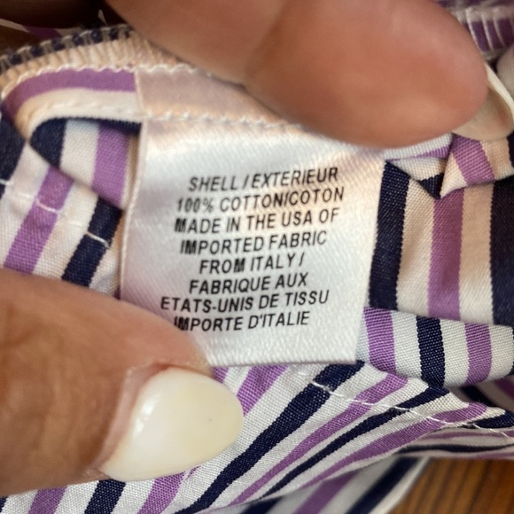 Milly Michelle Bell Sleeve Striped Shirting Button Down - Picture 9 of 9